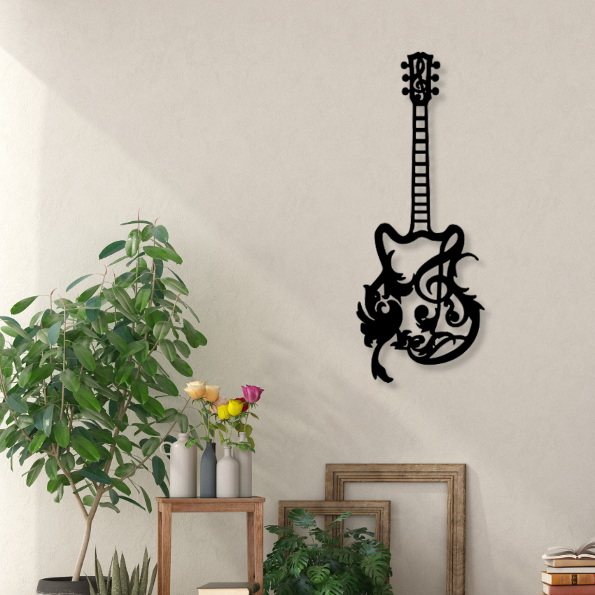 Artistic GuitarIron Wall Hanging Décor