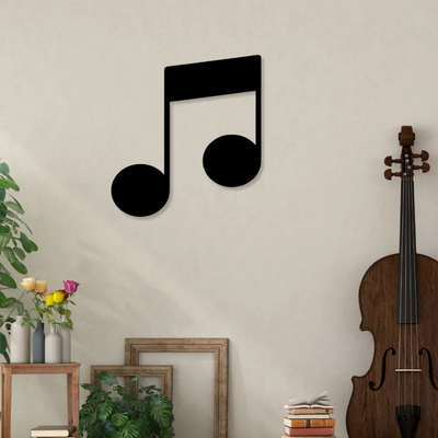 Quavers Pair Musical NoteIron Wall Hanging Décor