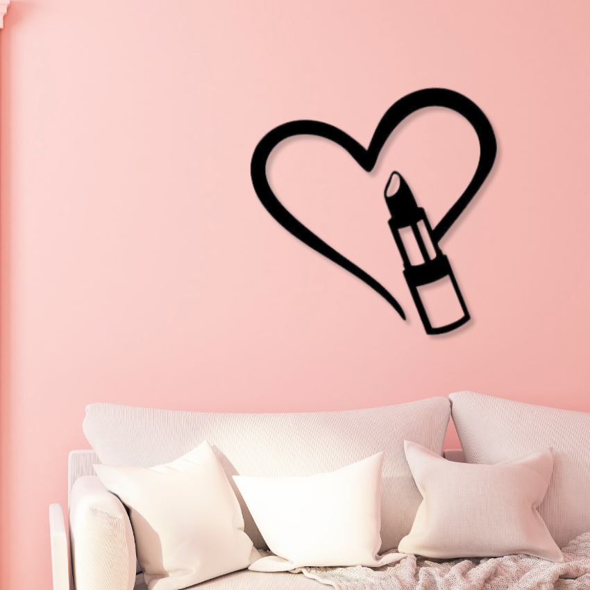 Love Lipstick MakeupIron Wall Hanging Décor