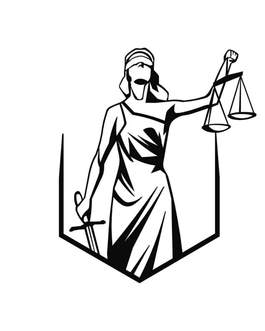 Lady Justice Court Of LawIron Wall Hanging Décor
