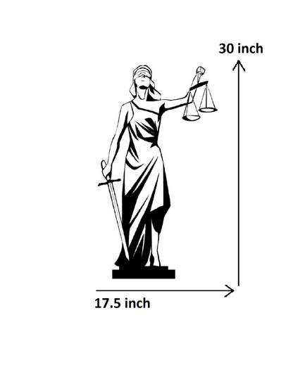 Lady Justice Court Of Law DesignIron Wall Hanging Décor