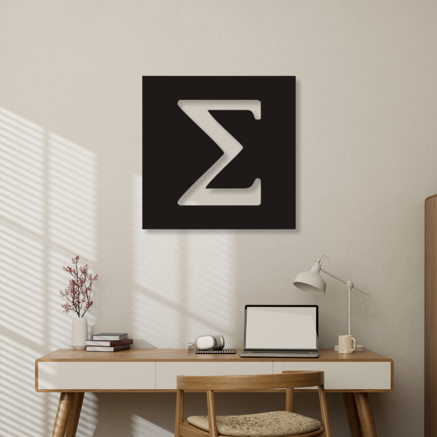 Sigma SymbolIron Wall Hanging Décor