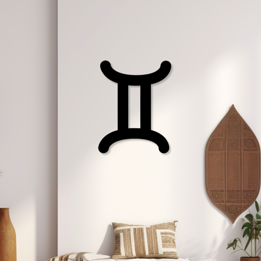 Gemini Zodiac SignIron Wall Hanging Décor