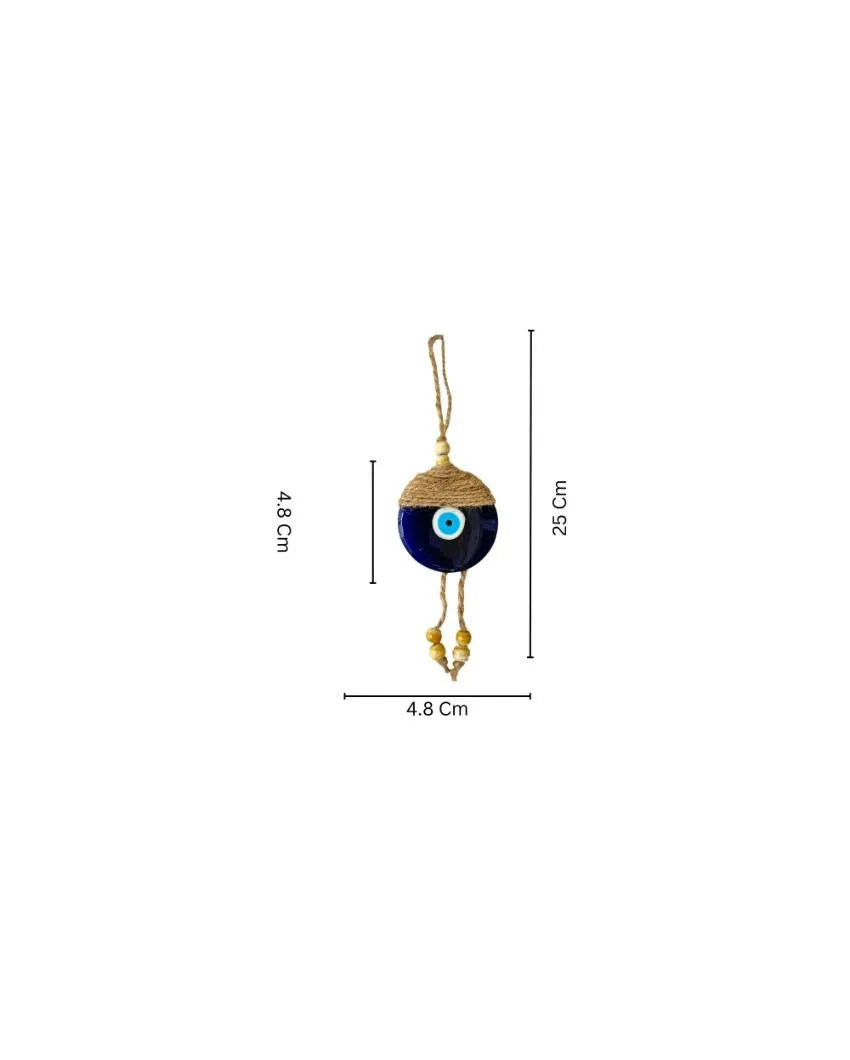 4 Beads Jutecap Home Entrance Hanging Car Evil Eye