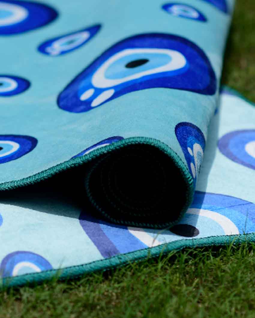 Evil Eye Kids Yoga Mat Blue