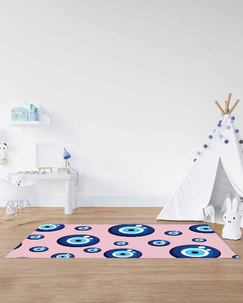 Evil Eye Kids Velvet And Anti Skid Yoga Mat | 52 x 24 inches | Multiple Colors