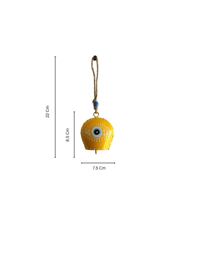 Modern Evil Eye Iron Bell Wall Hanging