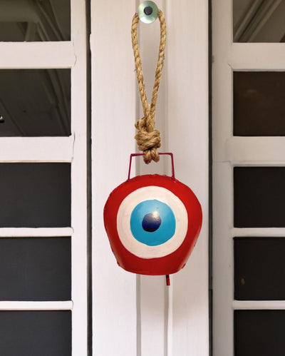 Beautiful Evil Eye Iron Bell Wall Hanging