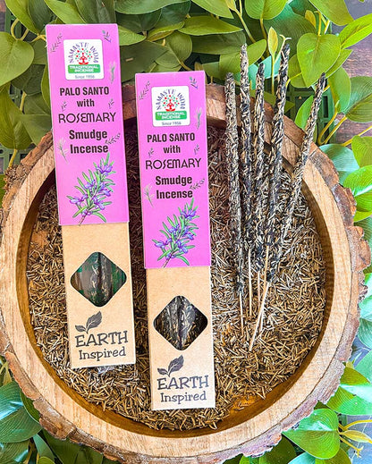 Rosemary Smudge Incense Sticks Herbal Aroma for Clarity | Set of 2 | 21 inches