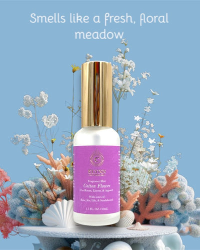 Cotton Flower Linen and Apparel Fragrance Mist For Room | 6 x 5 inches | 2 x 5 inches | 50ml