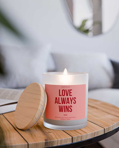Eternal Love Always Wins Valentine’s Rose Soy Wax Candle | 3 x 4 inches | 200ml