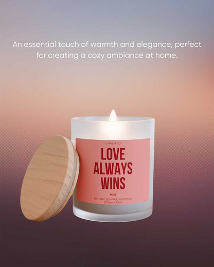 Eternal Love Always Wins Valentine’s Rose Soy Wax Candle | 3 x 4 inches | 200ml