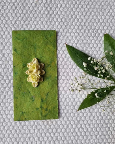 Verdant Green Paper Decor Envelope | Green| 20 x 2 x 10 cm/8 x 4 inches