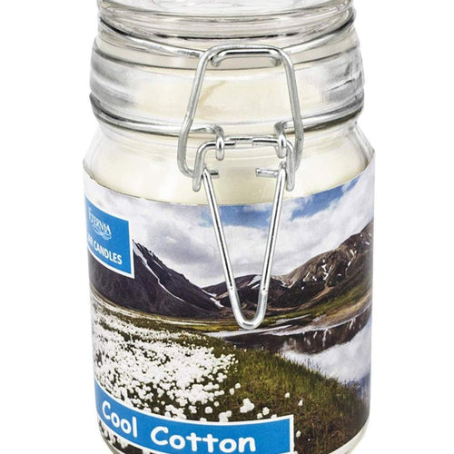 Cool Cotton Luxury Scented Aromatherapy Glass Jar Candle | 30 Hours Burn Time | 5.5 x 5 x 5.5 inches