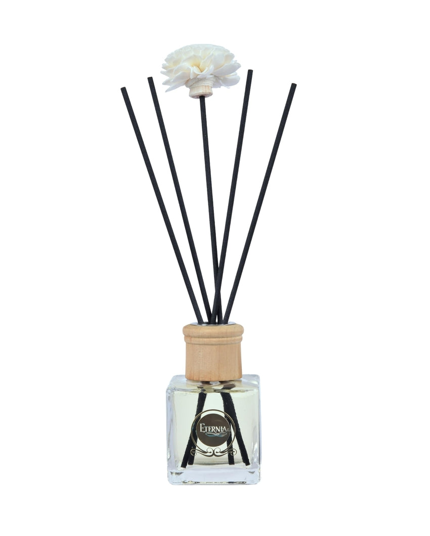 Elegant Aroma Jasmine Noir Reed Diffuser With Ten Sticks | 4 x 2 x 4 inches