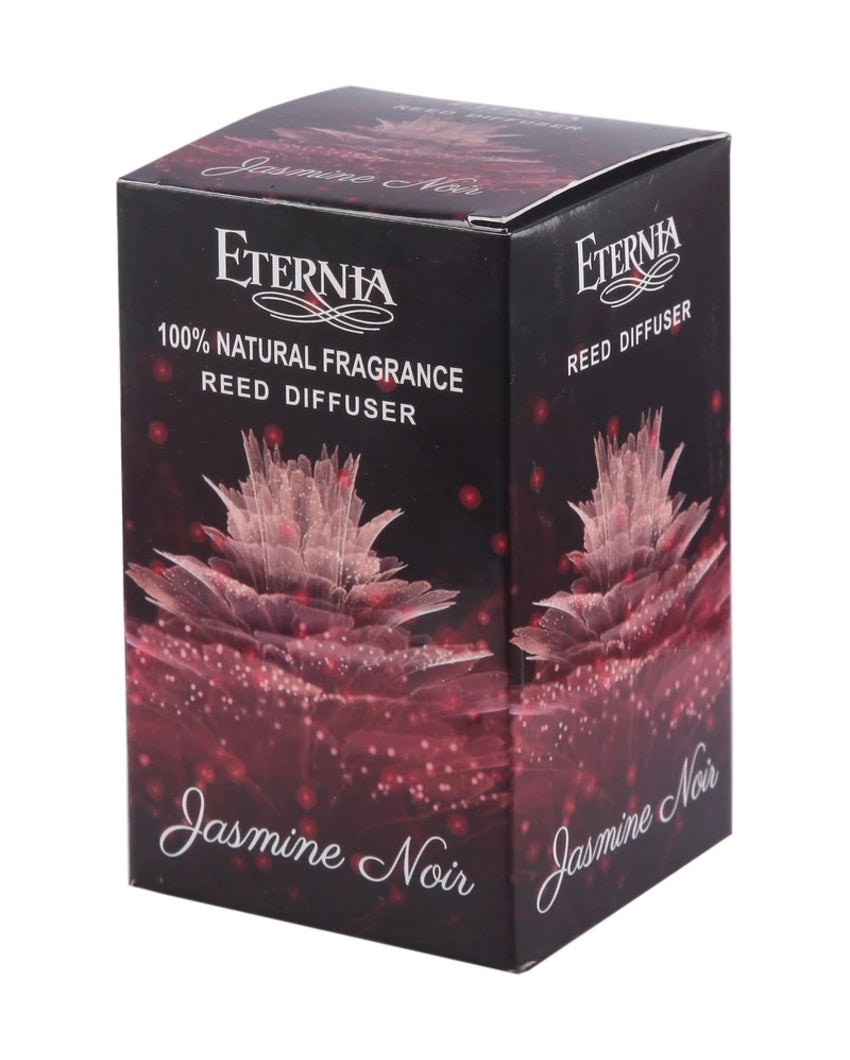 Elegant Aroma Jasmine Noir Reed Diffuser With Ten Sticks | 4 x 2 x 4 inches