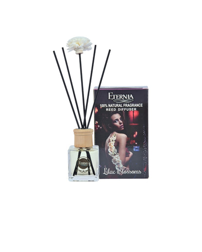 Elegant Aroma Lilac Blossoms Reed Diffuser With Ten Sticks | 4 x 2 x 4 inches