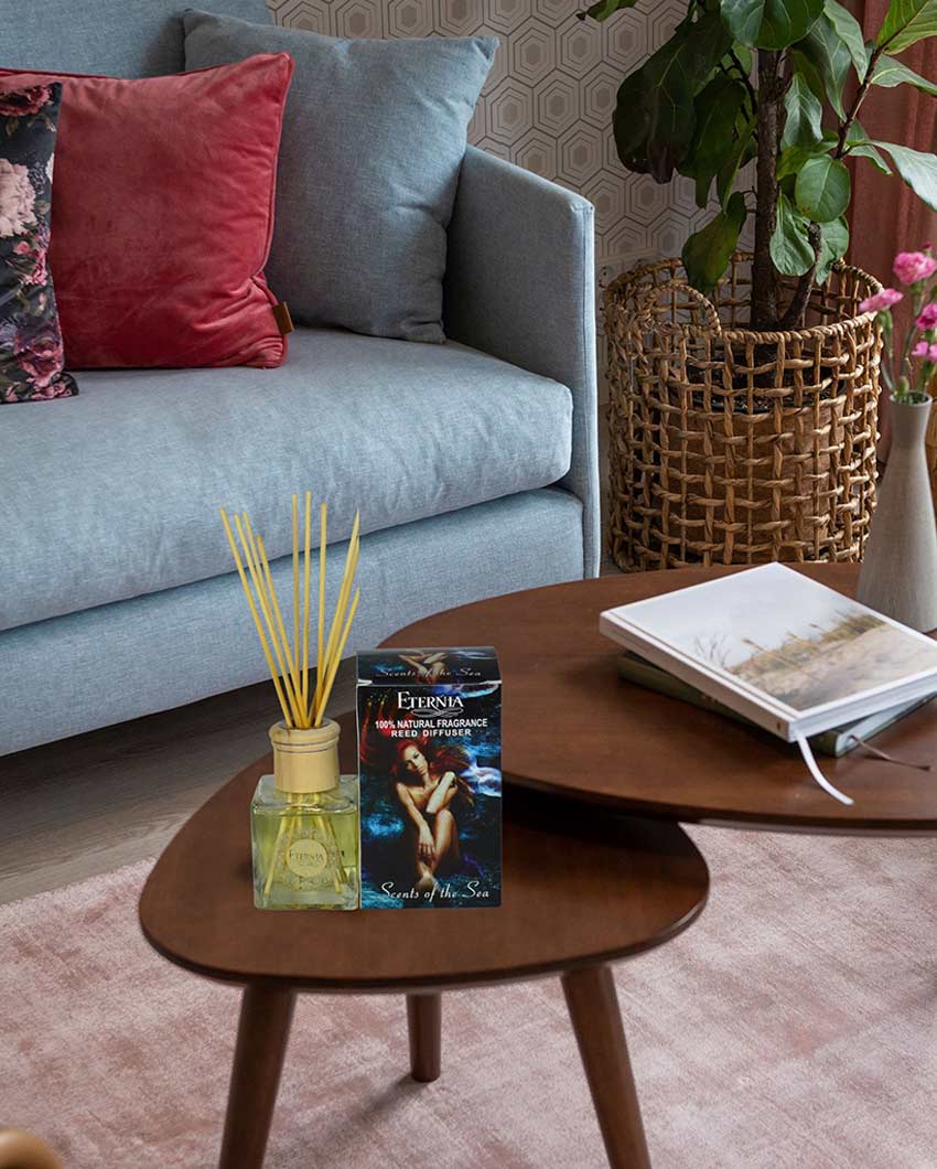 Elegant Aroma Scent of The Seas Reed Diffuser With Ten Sticks | 4 x 2 x 4 inches