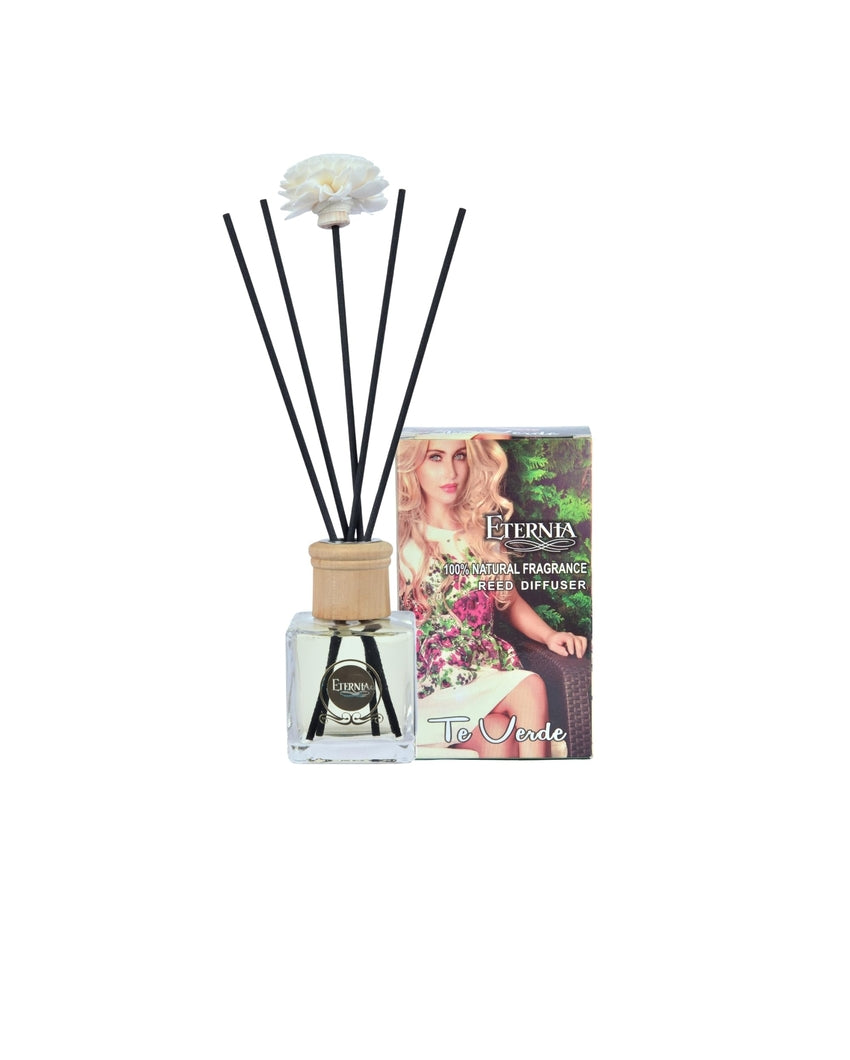 Elegant Aroma Te Verde Reed Diffuser With Ten Sticks | 4 x 2 x 4 inches