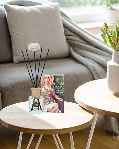 Elegant Aroma Te Verde Reed Diffuser With Ten Sticks | 4 x 2 x 4 inches