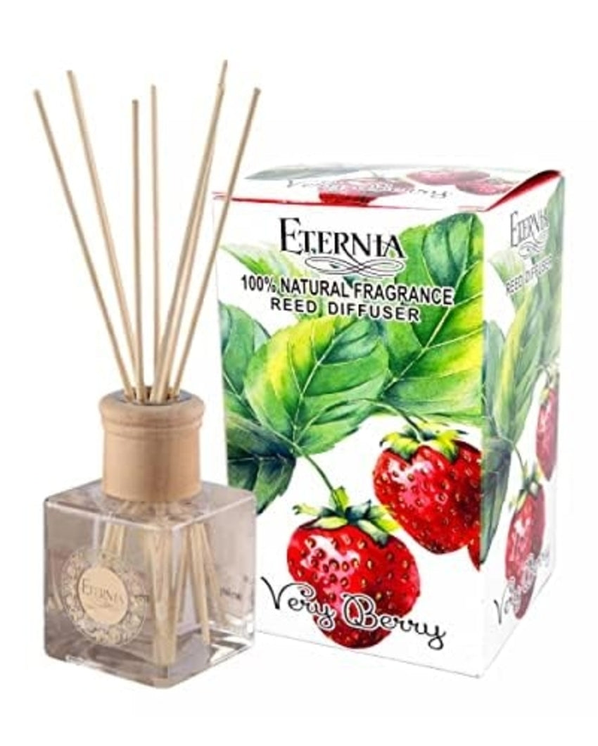 Elegant Aroma Very Berry Reed Diffuser With Ten Sticks | 4 x 2 x 4 inches