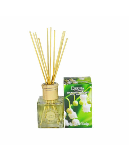 Elegant Aroma Lily of The Valley Reed Diffuser With Ten Sticks | 4 x 2 x 4 inches