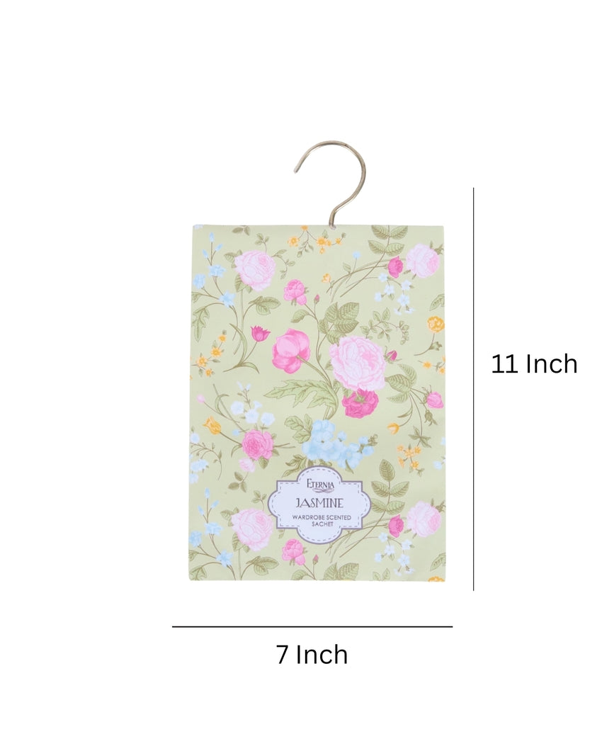 Fresh Aromas for Closets Jasmine Design Wardrobe Sachet | Set of 3 | 11 x 7 inches