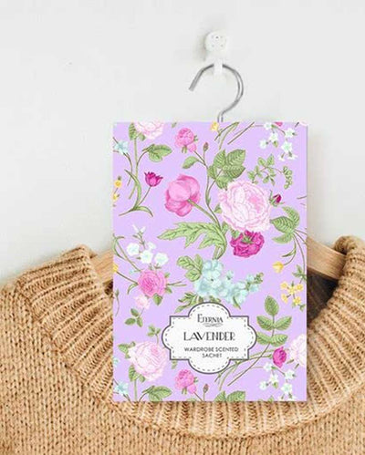 Fresh Aromas for Closets Lavender Design Wardrobe Sachet | Set of 3 | 11 x 7 inches