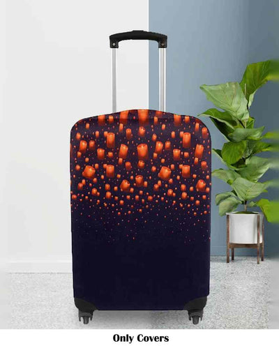 ONLY LUGGAGE COVER | Flexible Black Polyester Stretchable Printed Protective Luggage Bag Cover