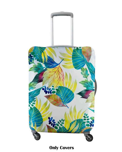 Green Polyester Stretchable Printed Protective Luggage Bag Cover | ONLY LUGGAGE COVER