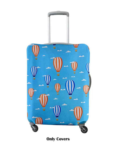 Practical Light Blue Polyester Stretchable Printed Protective Luggage Bag Cover | ONLY LUGGAGE COVER