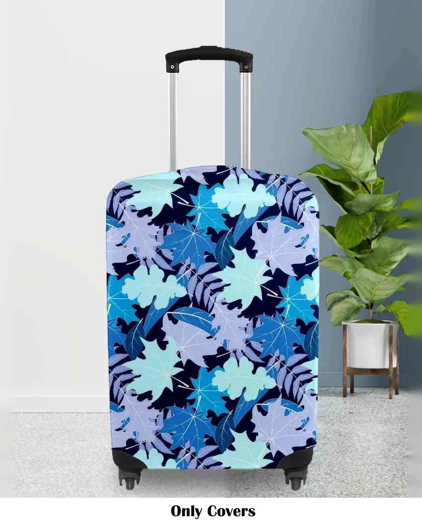 Durable Blue Polyester Stretchable Printed Protective Luggage Bag Cover | ONLY LUGGAGE COVER