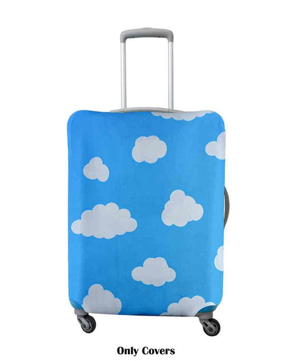 Trendy Blue Polyester Stretchable Printed Protective Luggage Bag Cover | ONLY LUGGAGE COVER