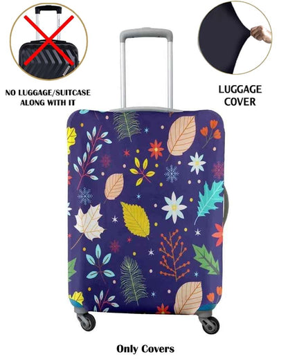 ONLY LUGGAGE COVER | Purple Polyester Stretchable Printed Protective Luggage Bag Cover