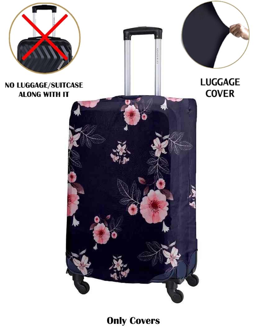 ONLY LUGGAGE COVER | Violet Polyester Stretchable Printed Protective Luggage Bag Cover