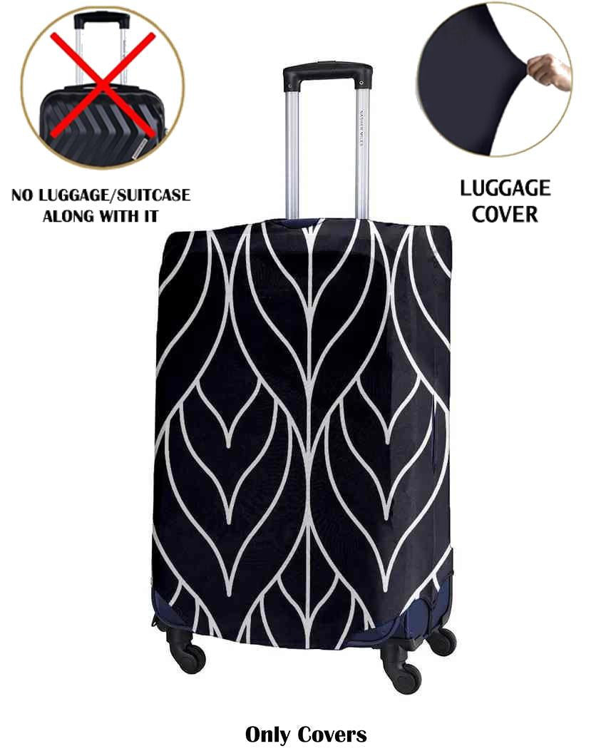 ONLY LUGGAGE COVER | Stylish Black Polyester Stretchable Printed Protective Luggage Bag Cover