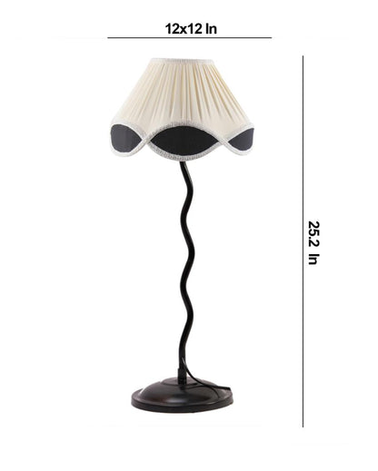 Classic Vintage Shade Zig Zag Iron Table Lamp | 12 x 25 inches