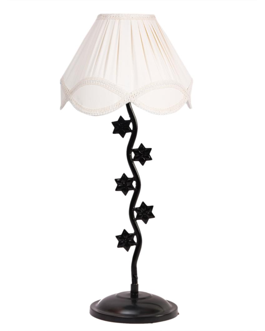 Classic Vintage Shade Iron Star Design Table Lamp | 12 x 25 inches