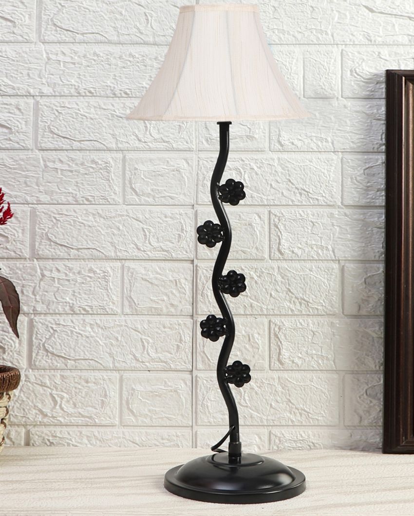 Stylish & Elegant Iron Small Flower Table Lamp | 12 x 24 inches