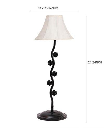 Stylish & Elegant Iron Small Flower Table Lamp | 12 x 24 inches