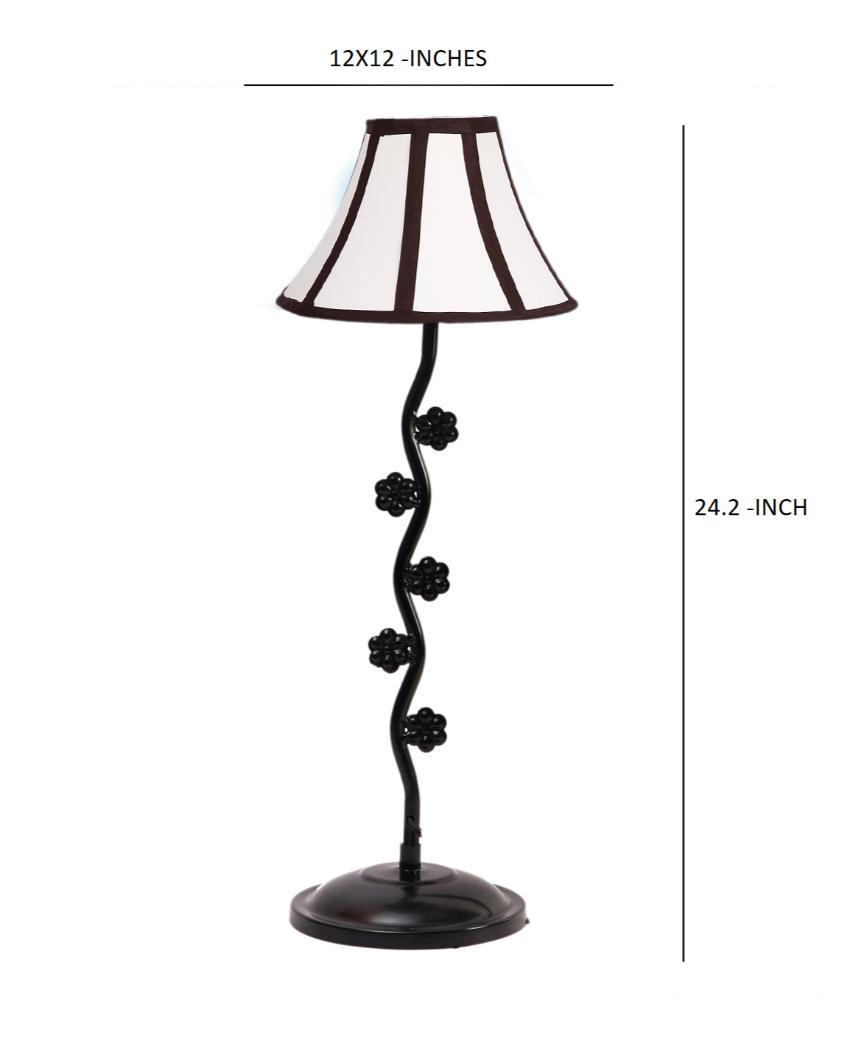 Elegant Small Flower Iron Table Lamp | 12 x 24 inches