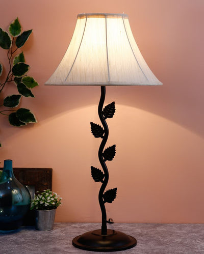 Sleek Iron Leaf Design Table Lamp | 12 x 24 inches