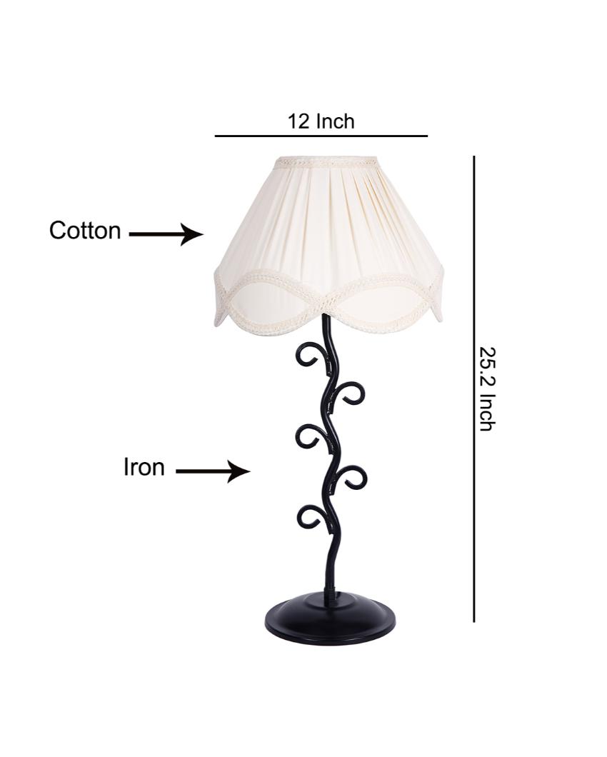 Vintage Shade Iron Arm Design Table Lamp | 12 x 25 inches