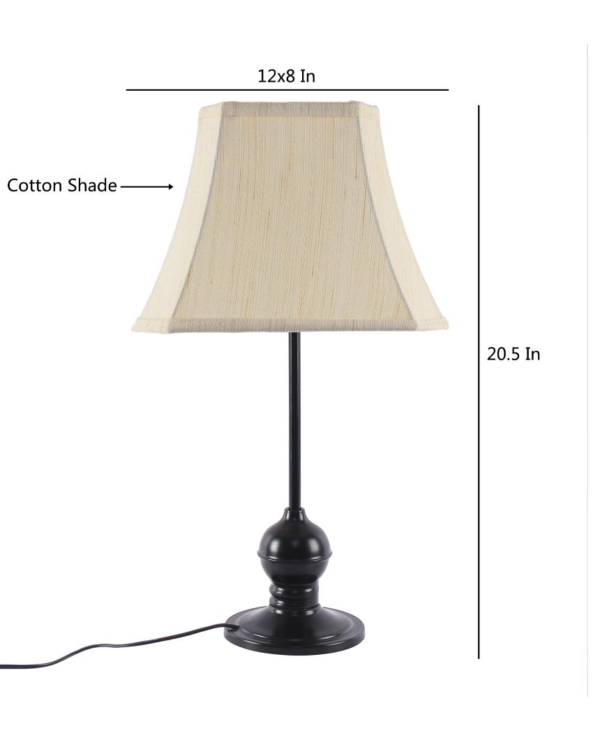 Luxury Taj Shade Iron Base Table Lamp | 12 x 21 inches