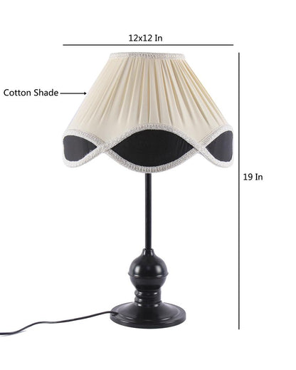 Classic Vintage Shade Iron Base Table Lamp | 12 x 19 inches