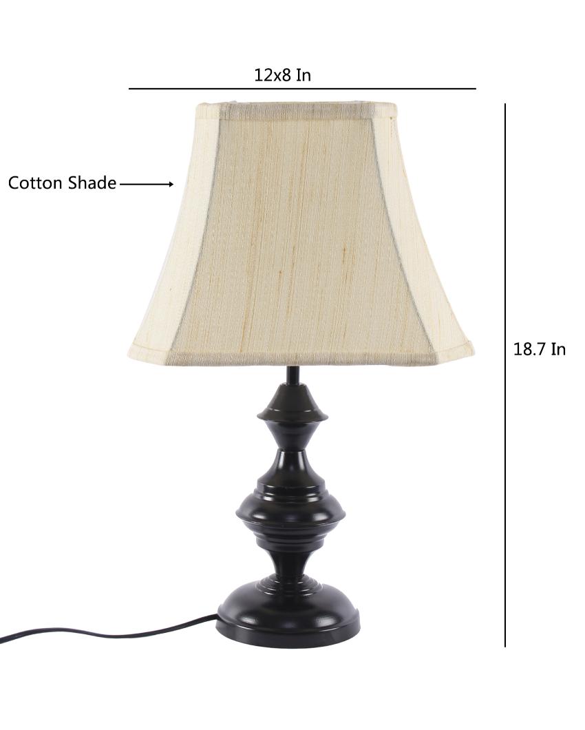 Taj Shade Iron Base Table Lamp Design | 12 x 8 x 19 inches