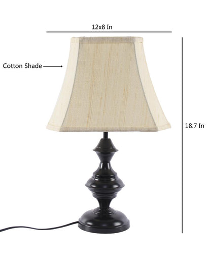 Taj Shade Iron Base Table Lamp Design | 12 x 8 x 19 inches