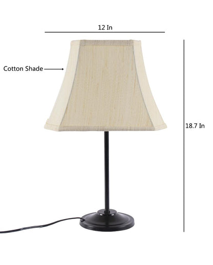 Taj Shade Iron Base Table Lamp | 12 x 8 x 19 inches