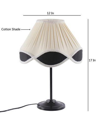 Elegant Vintage Shade Iron Table Lamp | 12 x 17 inches