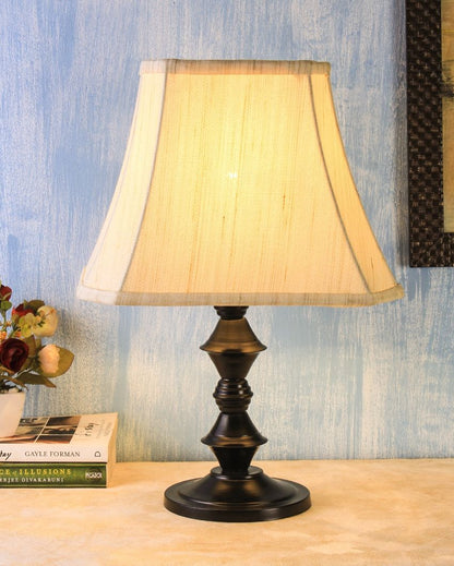 Taj Table Lamp Iron Black Base Design | 12 x 8 x 17 inches